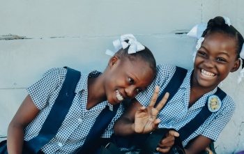 Girls in school in Haiti