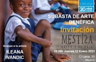 Subasta de arte benéfica ILEANA IVANDIC para Mary’s Meals 12 Enero 2023 Madrid