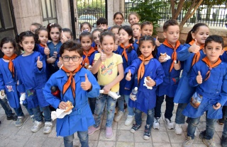 Children at school in Syria