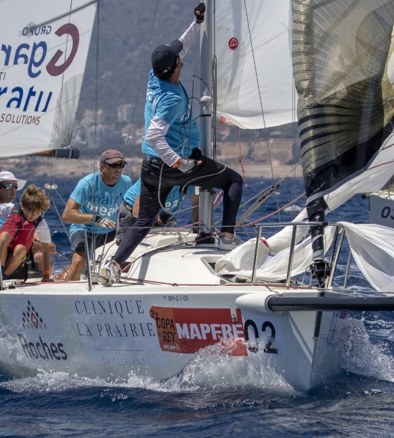 Equipo Marbella en la competición de vela Copa del Rey.