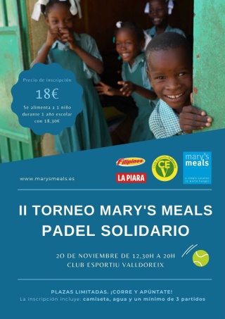 II TORNEO MARY'S MEALS PADEL SOLIDARIO